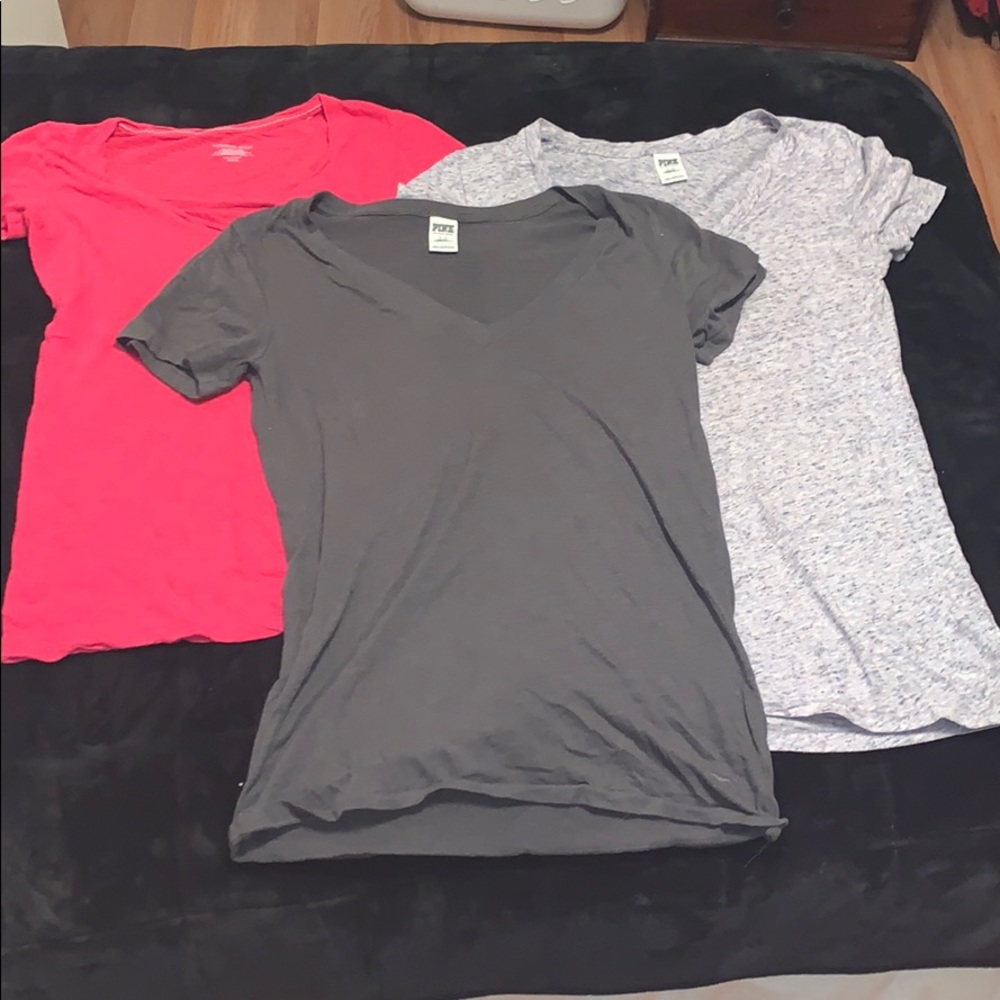3 VS pink t shirts
